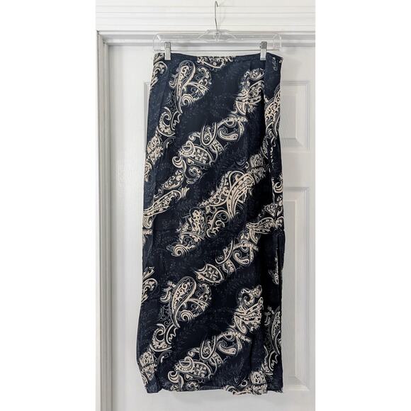 Vintage Knitting Needles Paisley Print skirt - Picture 1 of 2